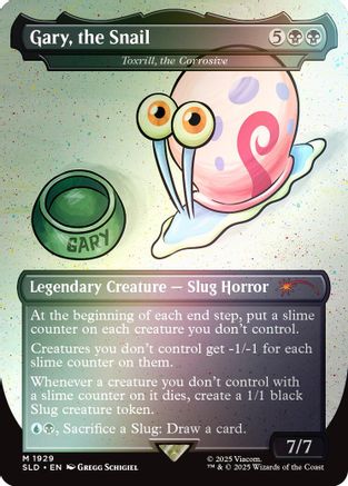 MAGIC: THE GATHERING - Gary, the Snail - Toxrill, the Corrosive (Rainbow Foil) (SLD-1929) - Secret Lair Drop Series Foil