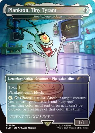 MAGIC: THE GATHERING - Plankton, Tiny Tyrant - Skrelv, Defector Mite (Rainbow Foil) (SLD-1926) - Secret Lair Drop Series Foil
