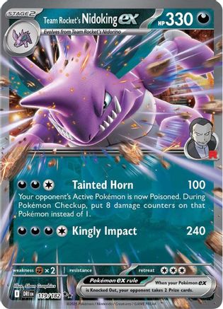 POKEMON TCG - Team Rocket's Nidoking ex 119/182 SV10 Destined Rivals - Double Rare