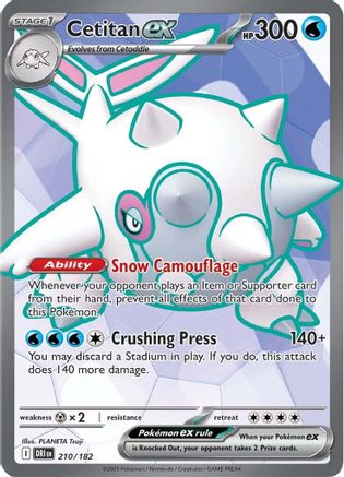 POKEMON TCG - Cetitan ex 210/182 SV10 Destined Rivals - Ultra Rare
