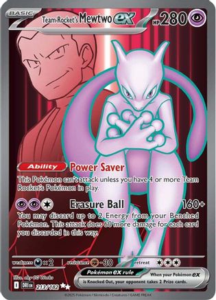 POKEMON TCG - Team Rocket's Mewtwo ex 213/182 SV10 Destined Rivals - Ultra Rare