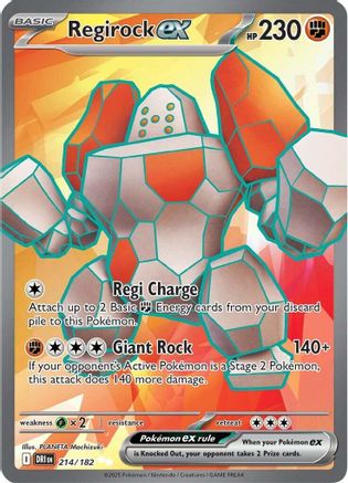 POKEMON TCG - Regirock ex 214/182 SV10 Destined Rivals - Ultra Rare
