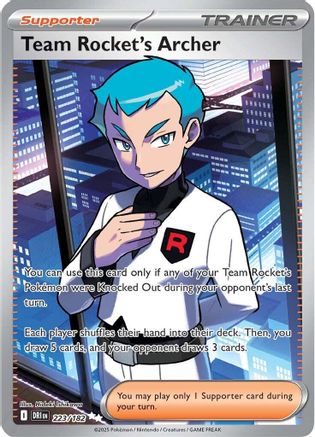 POKEMON TCG - Team Rocket's Archer 223/182 SV10 Destined Rivals - Ultra Rare
