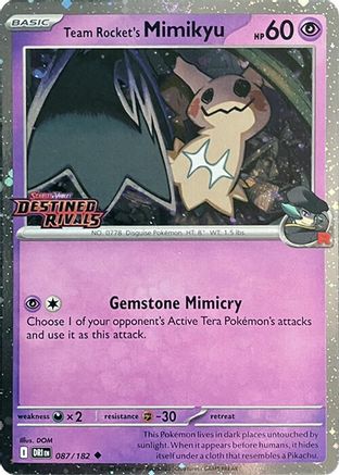 POKEMON TCG - Team Rocket's Mimikyu (Prerelease) 087 Miscellaneous Cards & Products - Uncommon