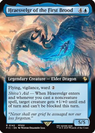 MAGIC: THE GATHERING - Hraesvelgr of the First Brood (Extended Art) (FIC-142) - Commander: FINAL FANTASY Foil