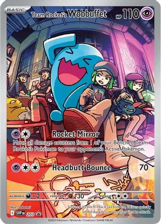 POKEMON TCG - Team Rocket's Wobbuffet 203 SV Scarlet & Violet Promo Cards - Promo