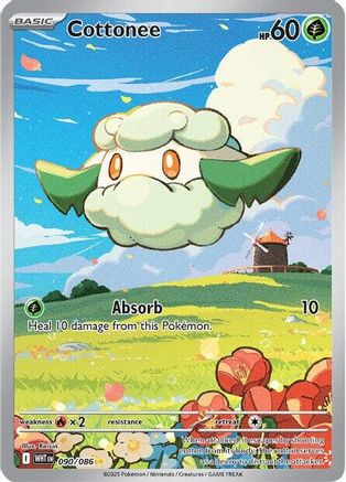 POKEMON TCG - Cottonee 090/086 SV White Flare - Illustration Rare