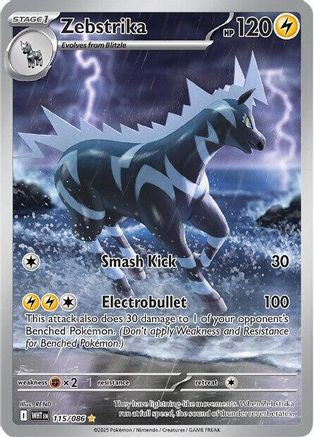 POKEMON TCG - Zebstrika 115/086 SV White Flare - Illustration Rare