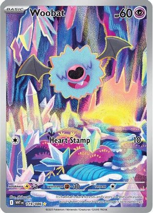 POKEMON TCG - Woobat 119/086 SV White Flare - Illustration Rare
