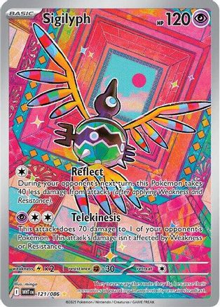 POKEMON TCG - Sigilyph 121/086 SV White Flare - Illustration Rare