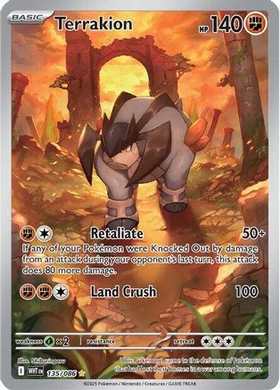 POKEMON TCG - Terrakion 135/086 SV White Flare - Illustration Rare