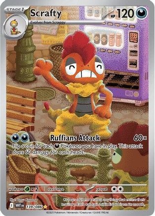 POKEMON TCG - Scrafty 139/086 SV White Flare - Illustration Rare