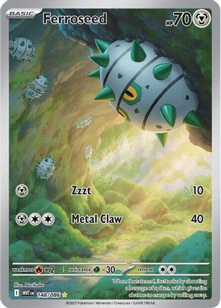 POKEMON TCG - Ferroseed 148/086 SV White Flare - Illustration Rare