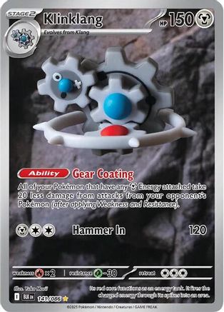 POKEMON TCG - Klinklang 141/086 SV Black Bolt - Illustration Rare