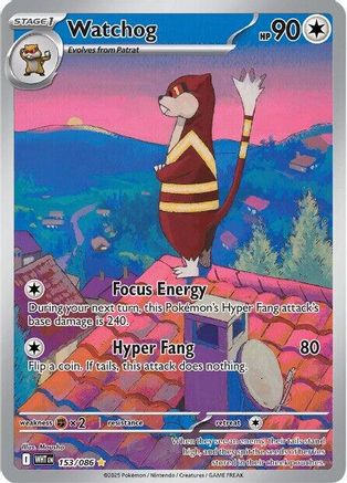 POKEMON TCG - Watchog 153/086 SV White Flare - Illustration Rare