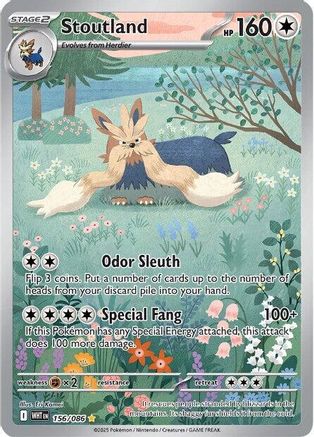 POKEMON TCG - Stoutland 156/086 SV White Flare - Illustration Rare
