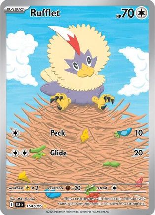 POKEMON TCG - Rufflet 154/086 SV Black Bolt - Illustration Rare