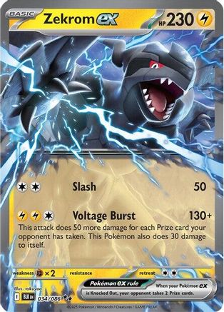 POKEMON TCG - Zekrom ex 034/086 SV Black Bolt - Double Rare