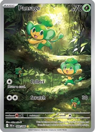 POKEMON TCG - Pansage 089/086 SV Black Bolt - Illustration Rare