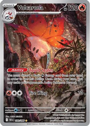 POKEMON TCG - Volcarona 100/086 SV Black Bolt - Illustration Rare