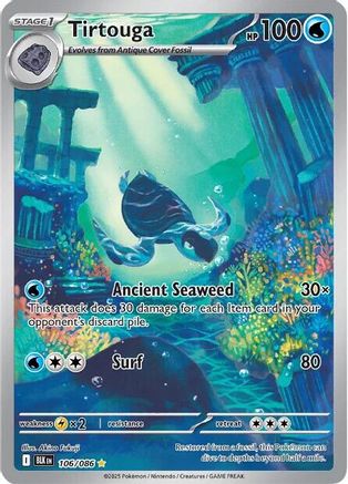 POKEMON TCG - Tirtouga 106/086 SV Black Bolt - Illustration Rare