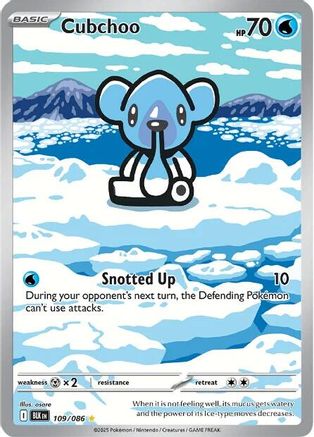 POKEMON TCG - Cubchoo 109/086 SV Black Bolt - Illustration Rare
