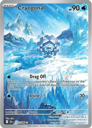 POKEMON TCG - Cryogonal 111/086 SV Black Bolt - Illustration Rare