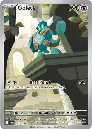 POKEMON TCG - Golett 122/086 SV Black Bolt - Illustration Rare