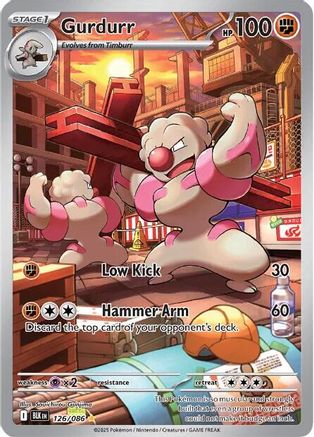 POKEMON TCG - Gurdurr 126/086 SV Black Bolt - Illustration Rare