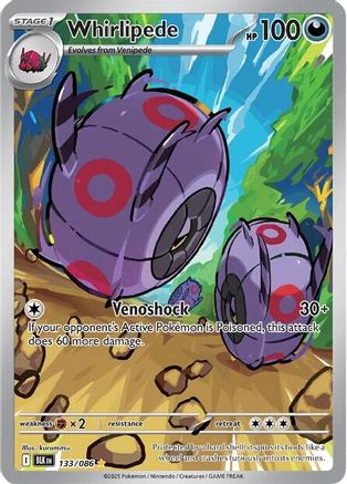 POKEMON TCG - Whirlipede 133/086 SV Black Bolt - Illustration Rare
