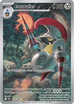 POKEMON TCG - Escavalier 138/086 SV Black Bolt - Illustration Rare