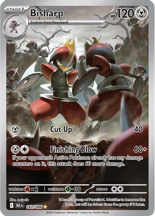 POKEMON TCG - Bisharp 143/086 SV Black Bolt - Illustration Rare