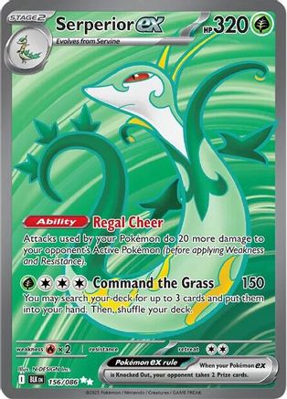 POKEMON TCG - Serperior ex 156/086 SV Black Bolt - Ultra Rare