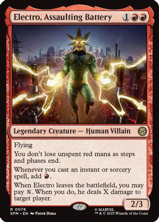 MAGIC: THE GATHERING - Electro, Assaulting Battery (SPM-076) - Marvel's Spider-Man Foil
