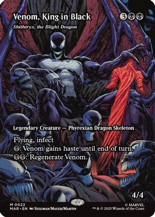 MAGIC: THE GATHERING - Venom, King in Black - Skithiryx, the Blight Dragon (Borderless) (MAR-022) - Marvel Eternal-Legal