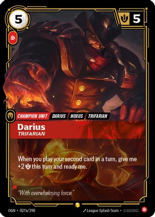 Darius - Trifarian (Alternate Art) (027a/298) - Origins Foil