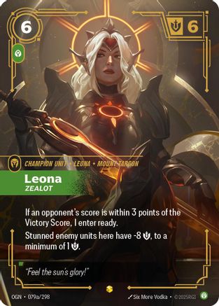 Leona - Zealot (Alternate Art) (079a/298) - Origins Foil