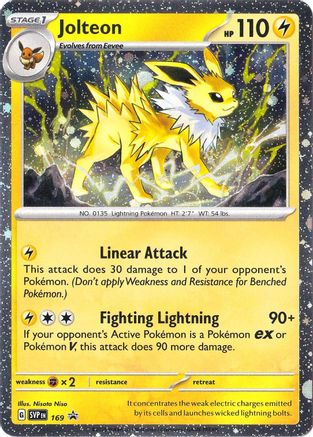 POKEMON TCG - Jolteon 169 SV Scarlet & Violet Promo Cards - Rare