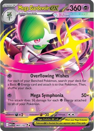 POKEMON TCG - Mega Gardevoir ex 060/132 ME01 Mega Evolution - Double Rare
