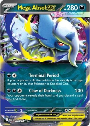 POKEMON TCG - Mega Absol ex 086/132 ME01 Mega Evolution - Double Rare