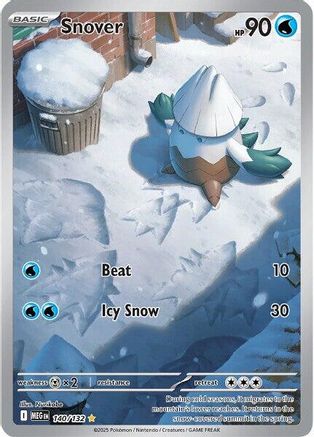 POKEMON TCG - Snover 140/132 ME01 Mega Evolution - Illustration Rare