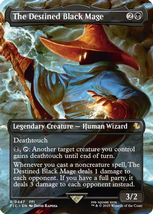 MAGIC: THE GATHERING - The Destined Black Mage (Borderless) (FIC-447) - Commander: FINAL FANTASY Foil