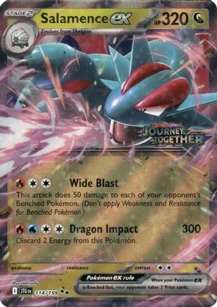 POKEMON TCG - Salamence ex 114/159 Miscellaneous Cards & Products - Double Rare