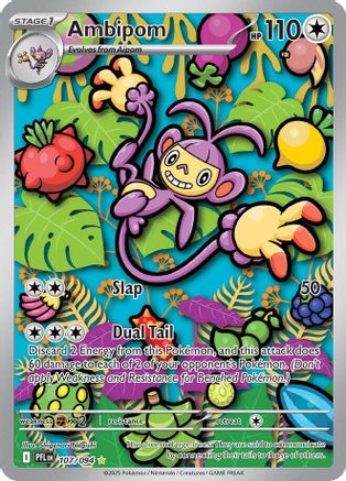 POKEMON TCG - Ambipom 107/094 ME02 Phantasmal Flames - Illustration Rare