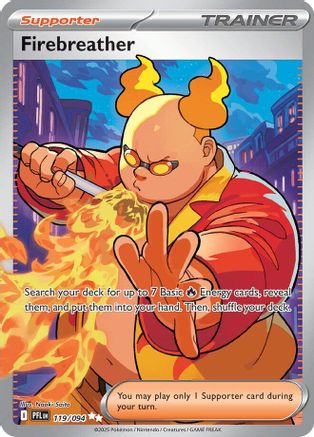 POKEMON TCG - Firebreather 119/094 ME02 Phantasmal Flames - Ultra Rare