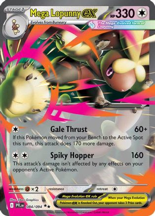 POKEMON TCG - Mega Lopunny ex 084/094 ME02 Phantasmal Flames - Double Rare
