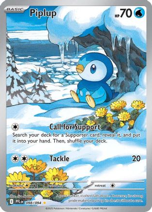 POKEMON TCG - Piplup 098/094 ME02 Phantasmal Flames - Illustration Rare