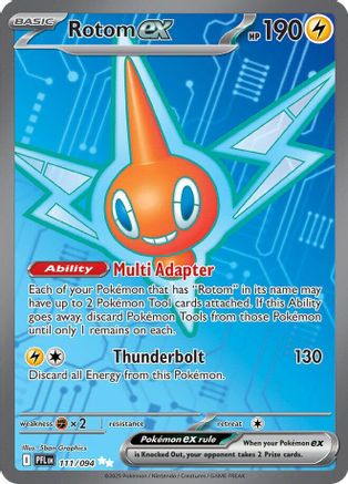 POKEMON TCG - Rotom ex 111/094 ME02 Phantasmal Flames - Ultra Rare