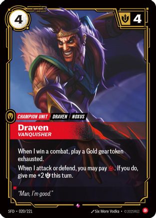 Draven - Vanquisher (020/221) - Spiritforged Foil