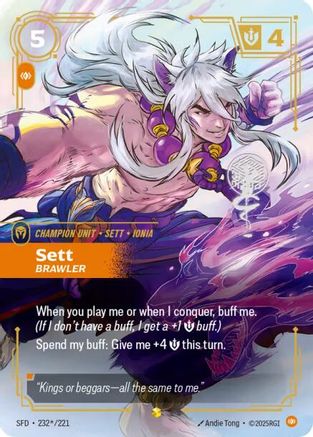 Sett - Brawler (Signature) (232*/221) - Spiritforged Foil